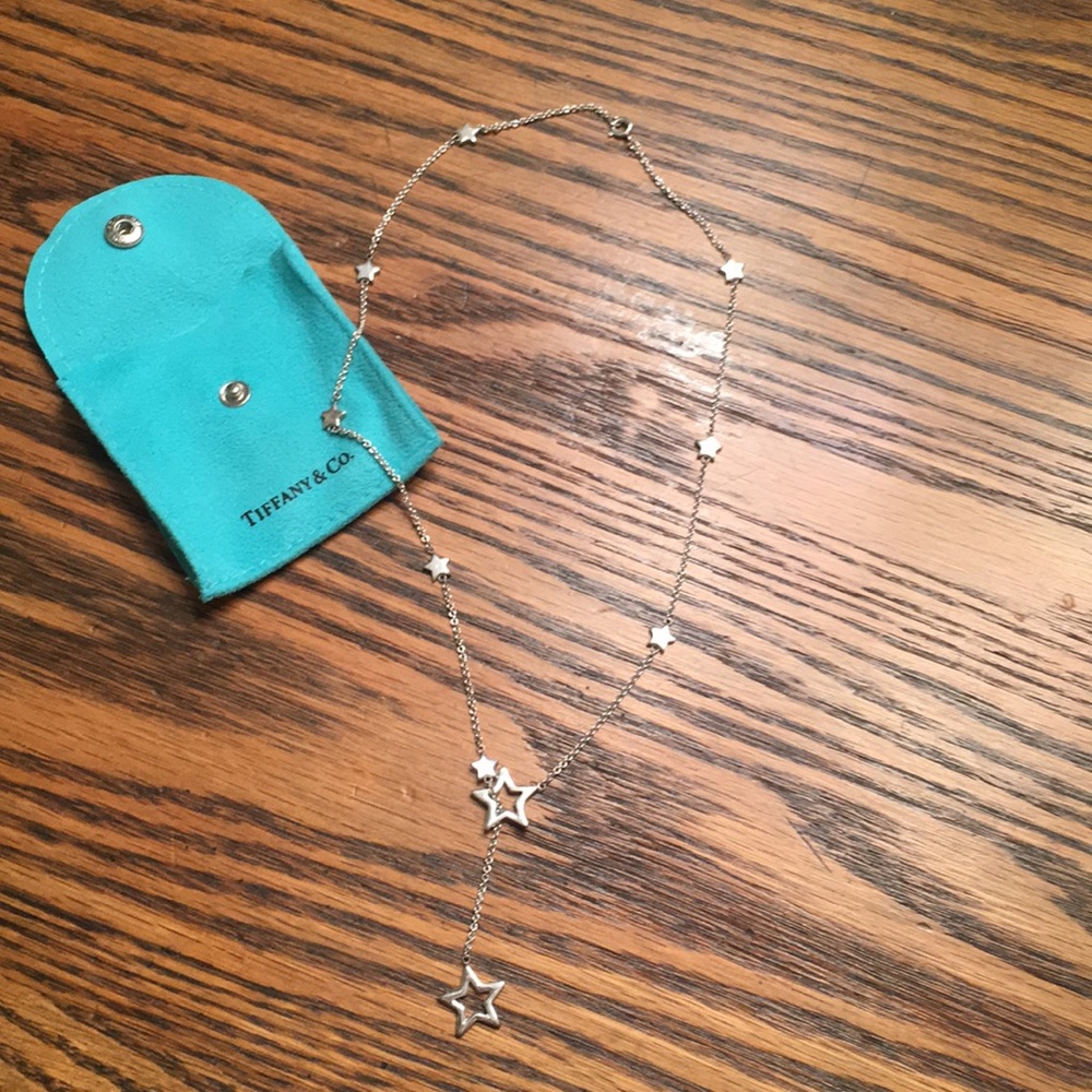 Tiffany & Co. Sterling Star Lariat Necklace